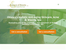 Tablet Screenshot of essenceofbeauty.ca